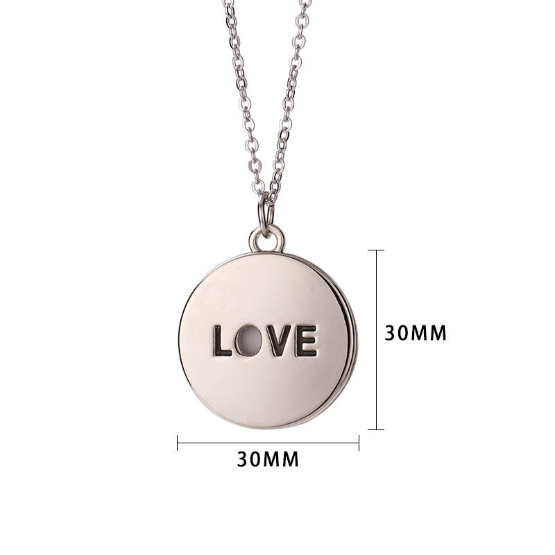 Wholesale  Hollow Heart Zinc Alloy Necklace Love  Valentine' s Day