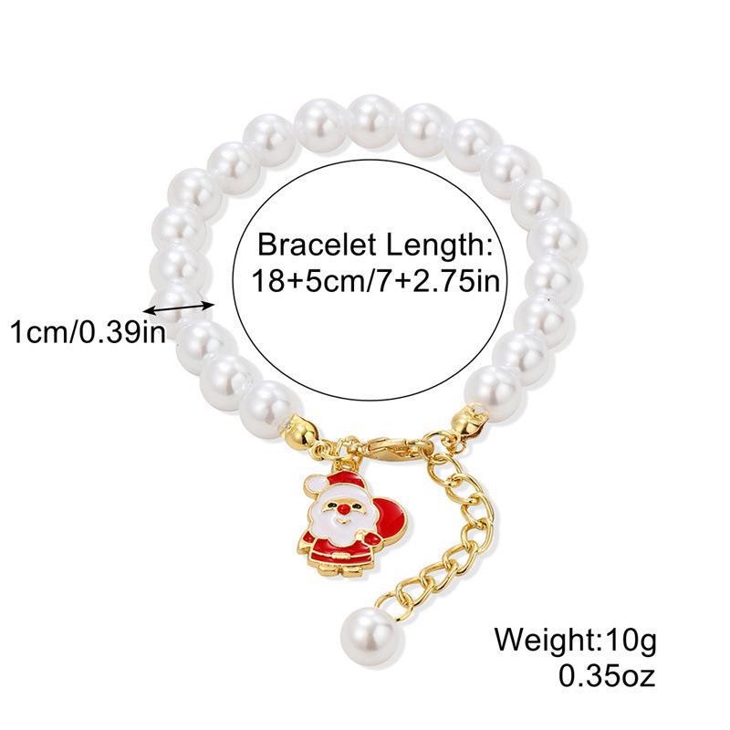 Wholesale Christmas Crystal Beaded Christmas Bracelet for Women