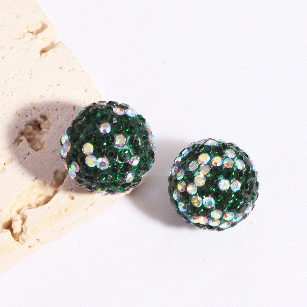 Wholesale 20pcs Sparkling soft clay colored full diamond beads