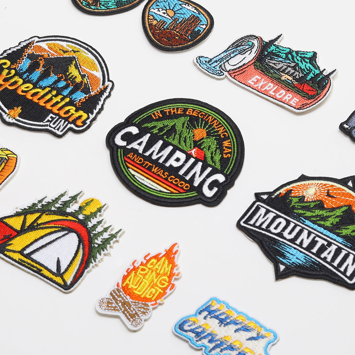 Wholesale Twill Self Adhesive Embroidered Patch Set Decorative Accent For Towels And Outdoor Camping Gear Gift Resale