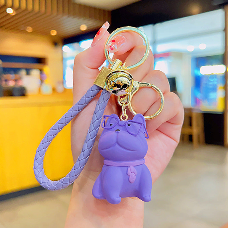 Wholesale Resin Glasses Method Dog Fighting Keychain