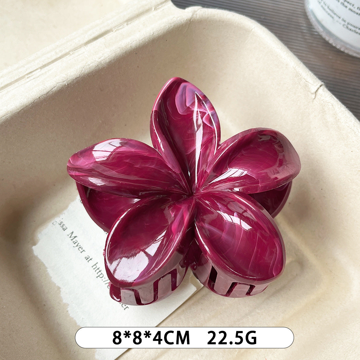 Wholesale Sweet Korean Style Large Flower Shark Clip Plastic Hair Accessory For Everyday Styling And Boutique Resale