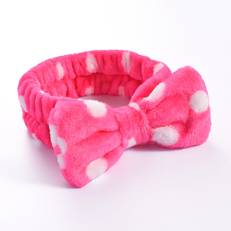 Wholesale Plush Makeup Bow Headband