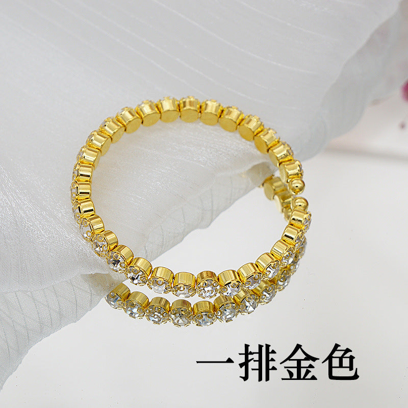Wholesale Entangled Fashion Trendy Rhinestones Bracelet
