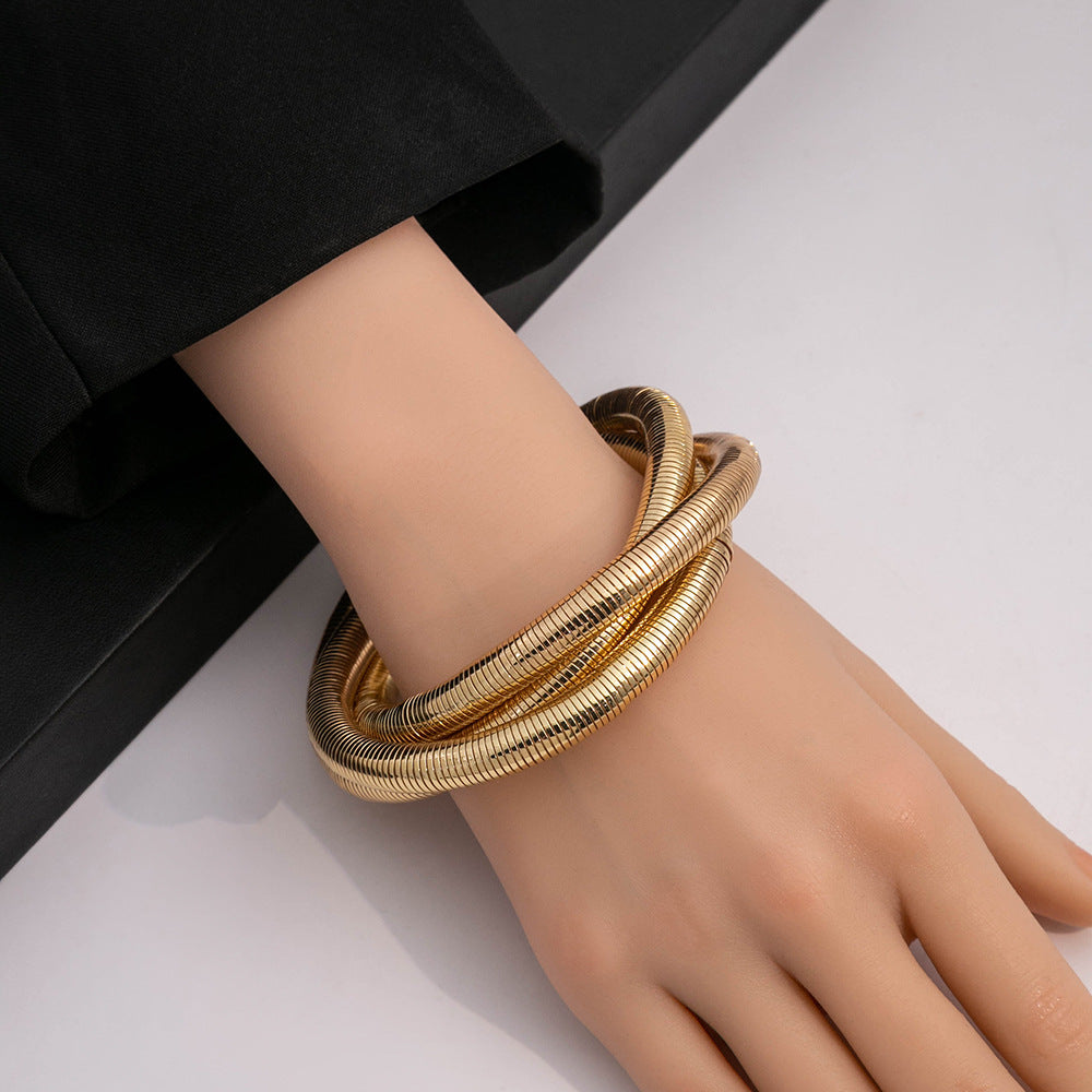 Wholesale  multi-layer elastic irregular winding bracelet