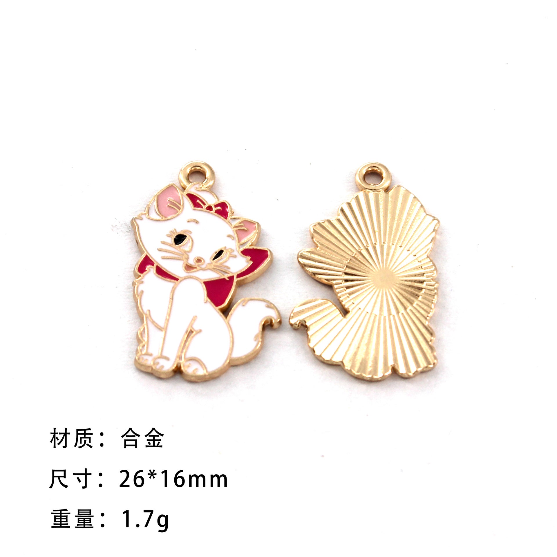 Wholesale 10pcs Cartoon Anime DIY Dream Cat Alloy Oil Drop Pendant