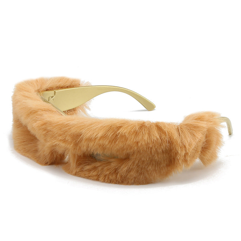 Wholesale Plush Hip Hop Warm Color Sunglasses