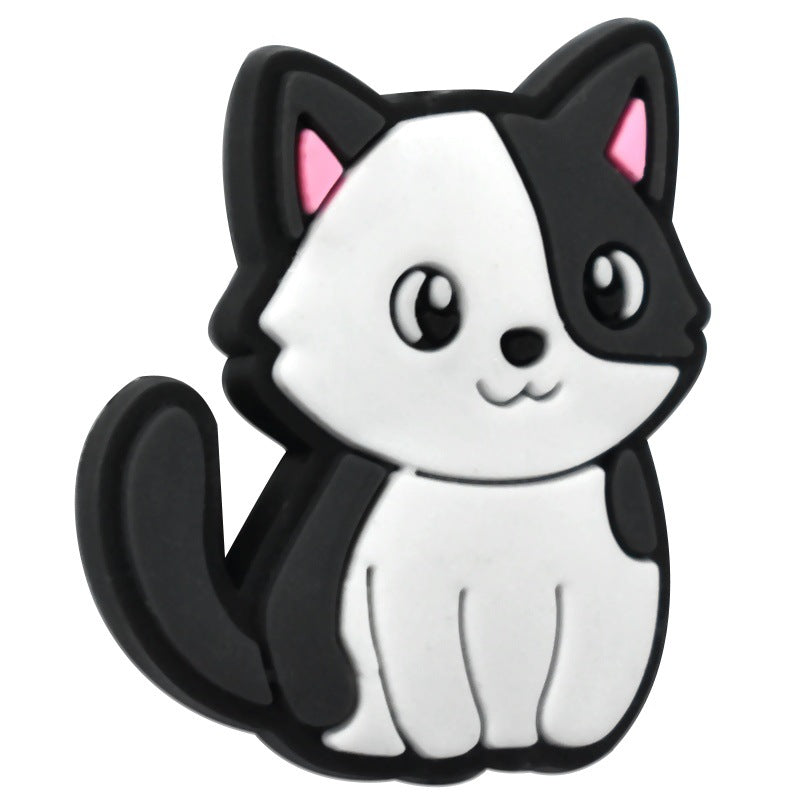 Wholesale Random 100pcs Cute Cartoon Cat Series DIY Pvc Soft Glue Beads