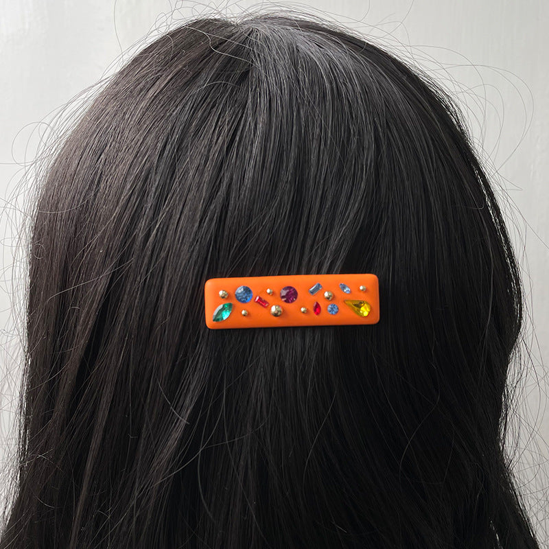 Wholesale Colored Resin Rectangular Duckbill Hair Clips