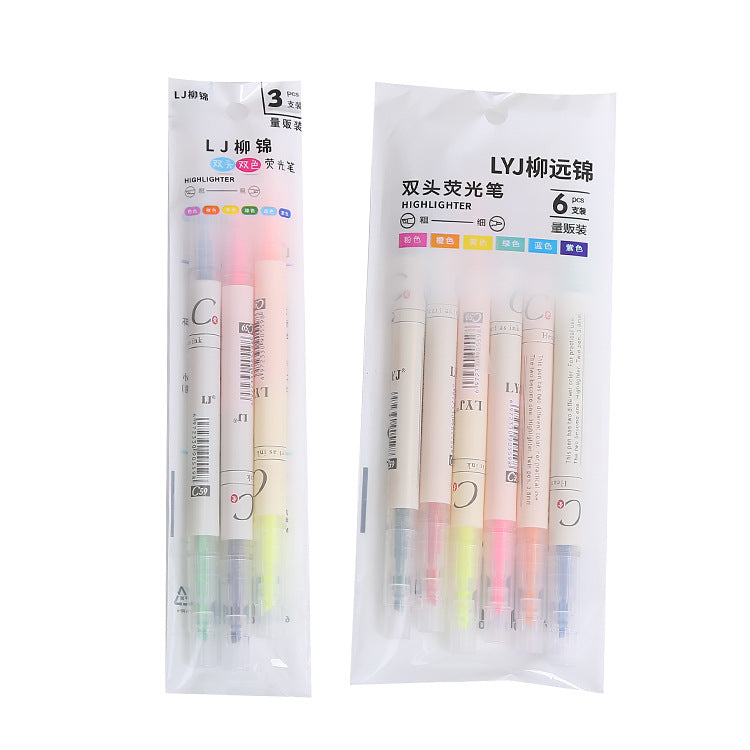 Wholesale Plastic 6-color Marking Emphasis Marking Pen