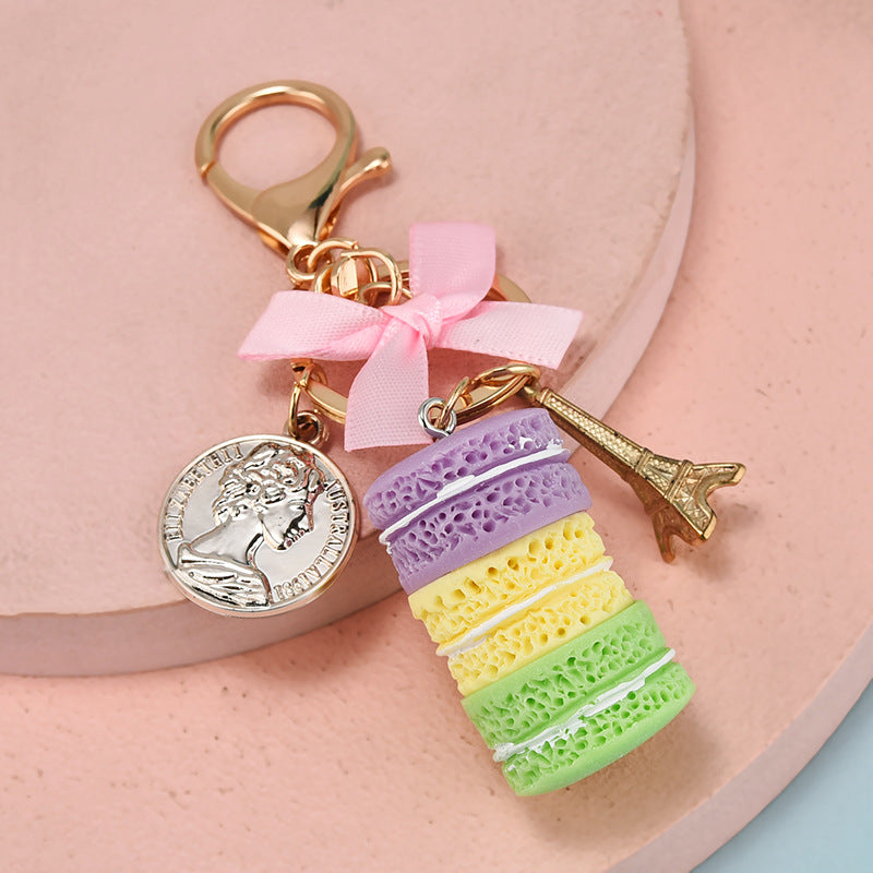 Wholesale Acrylic Macaron Cake Keychains
