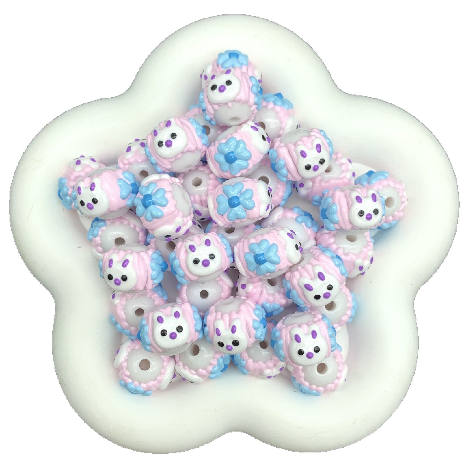 Wholesale  10pcs  Color collision round beads scattered Acrylic Beads