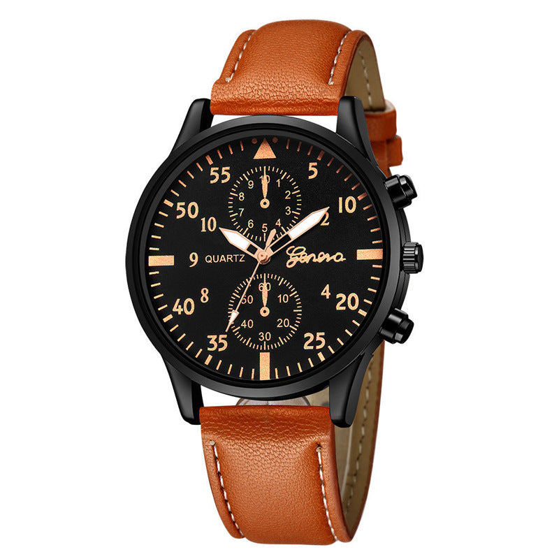 Wholesale PU Strap Men's Versatile Fashion Watch