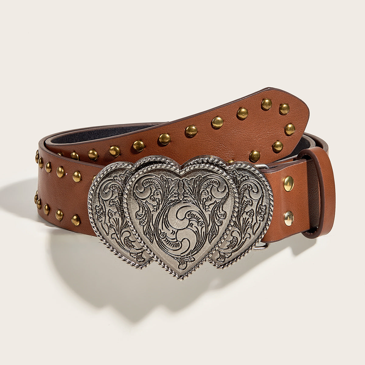 Whoelsale PU Valentine's Day Willow Nail Wide Belt