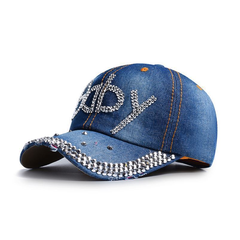 Wholesale Denim Rhinestone Baseball Caps