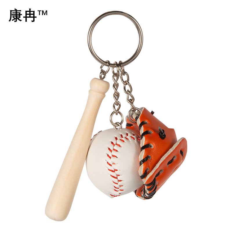 Wholesale Mini Cross-border Explosions Baseball Keychain Bag Pendant Softball Gloves Softball Baseball Pendant
