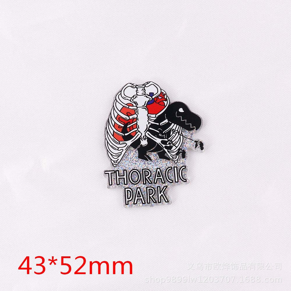 Wholesale 10pcs Loose Powder Cartoon Organ Medical Letters Acrylic Cute Things DIY Patches