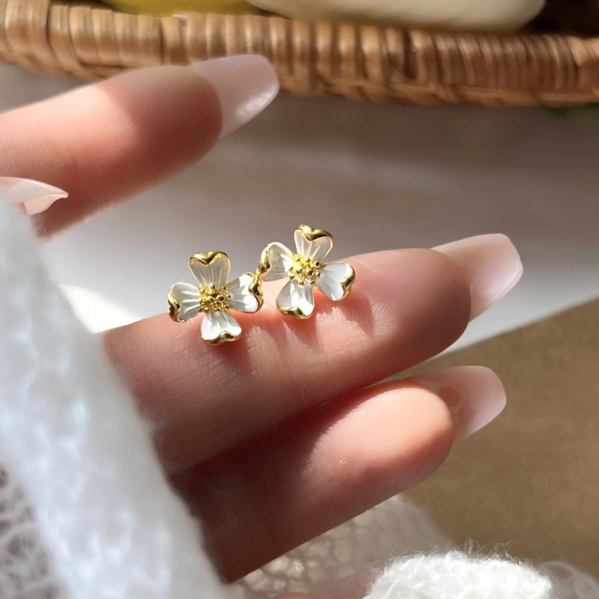 Wholesale Forest-style colorful diamond butterfly long earrings