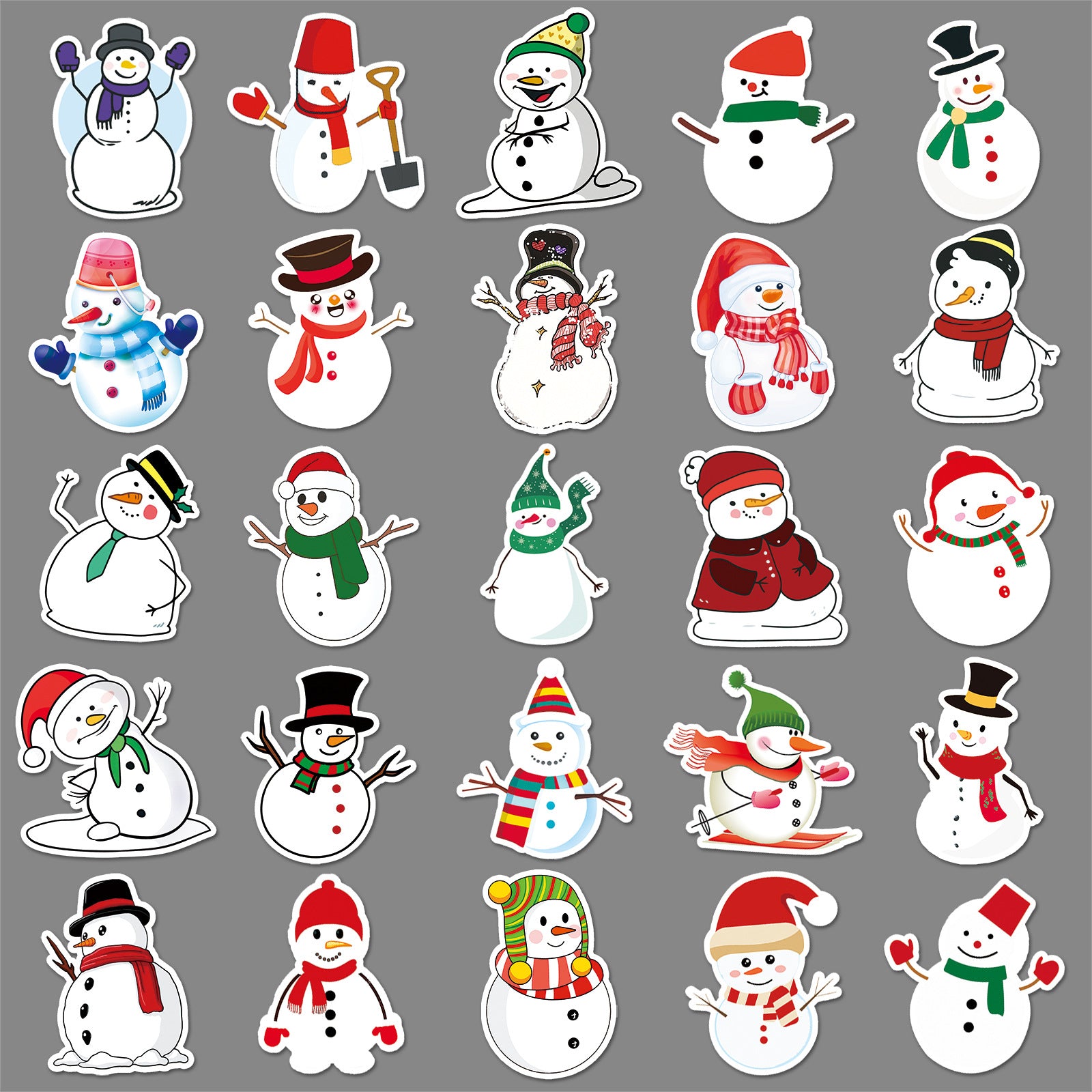 Wholesale 50pcs/ pack snowman graffiti cartoon  sticker waterproof
