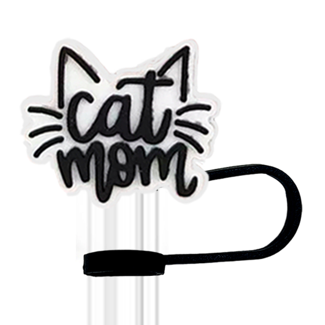 Wholesale 10pcs PVC 10mm Cute Cat Animal Straw Cover Cup Decoration