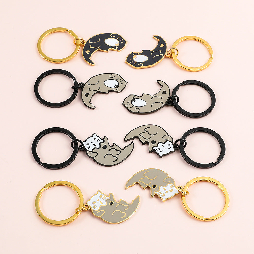 Wholesale Zinc Alloy Cat Puzzle Keychain