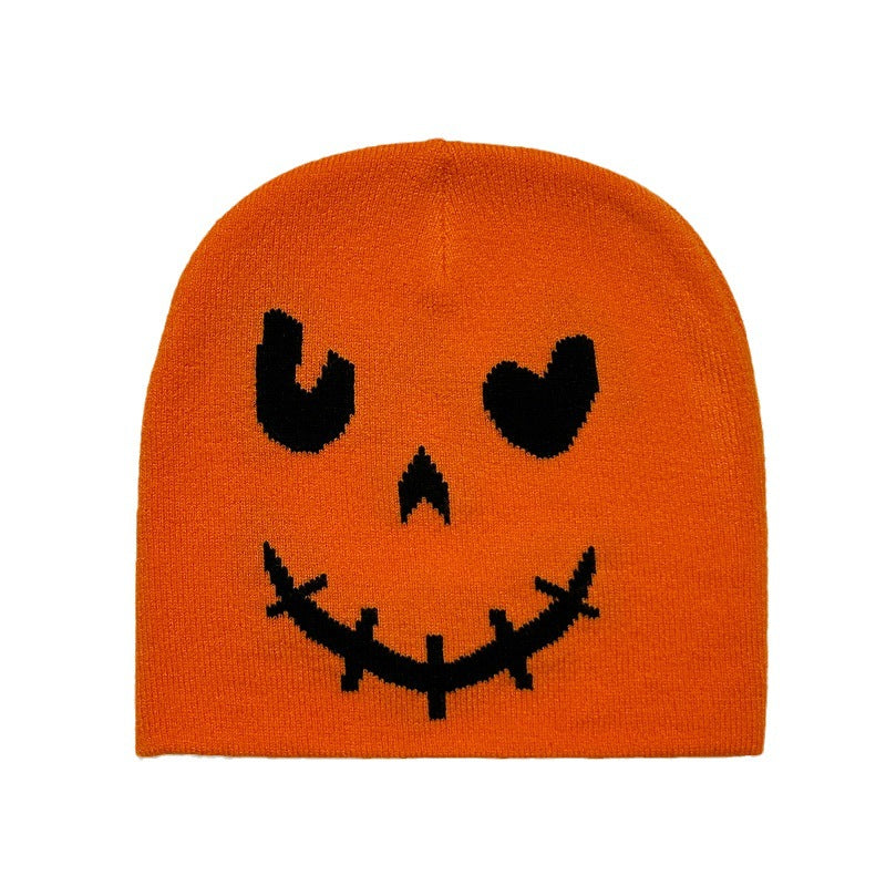 Wholesale Acrylic Halloween Smiling Face Woolen Hats