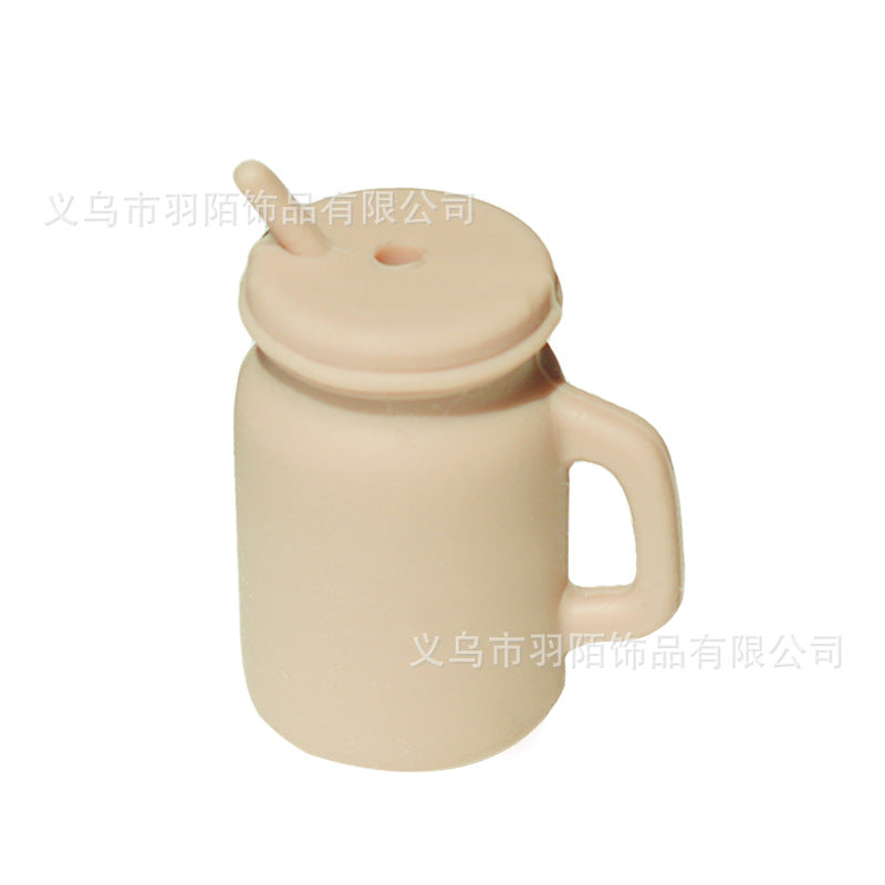 Wholesale 10PCS Water Cup Solid Color Silicone Beads