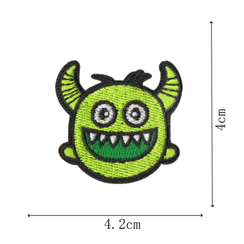 Wholesale 9 Piece Monster Graffiti Embroidered Patches For DIY Clothing Bags Iron On Decorative Fashion Gift