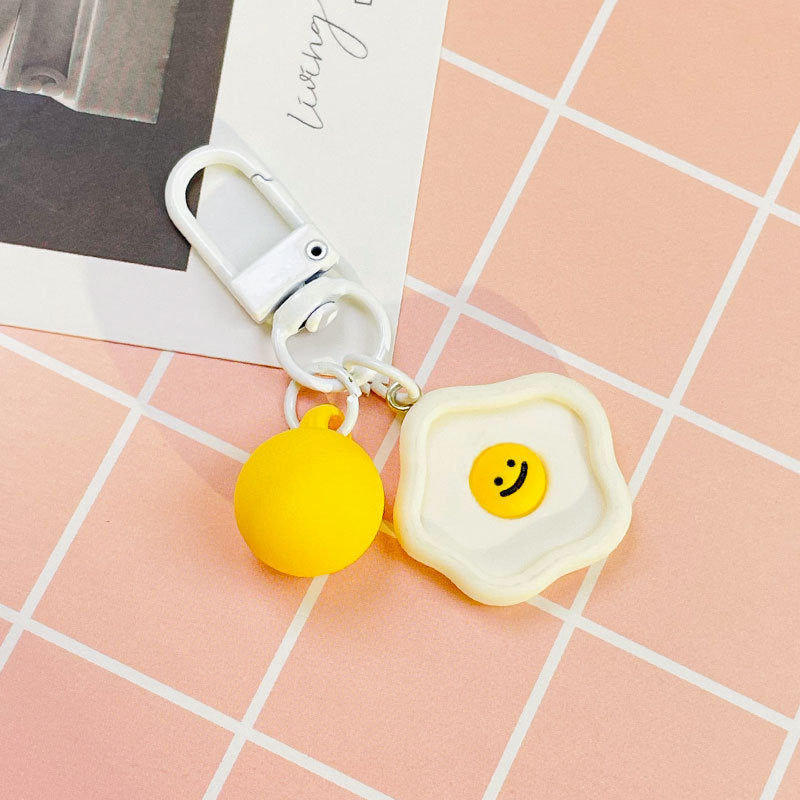 Wholesale Cartoon Cute Macaron Color Smile Acrylic Key Ring