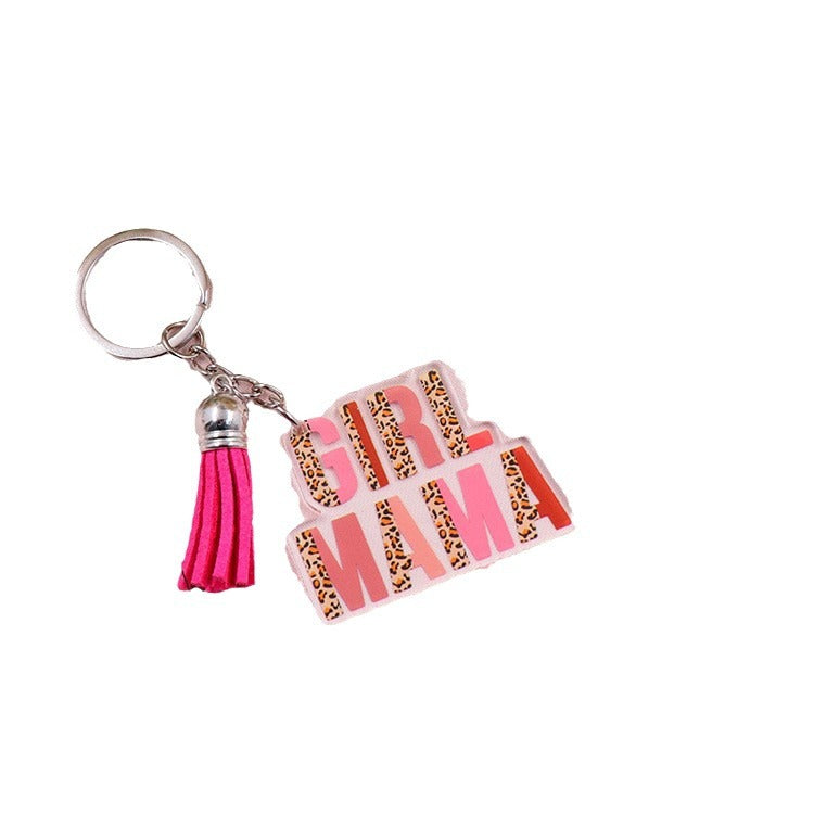 Wholesale Summer New Keychain Mother's Day Gift Transparent Acrylic Keychain