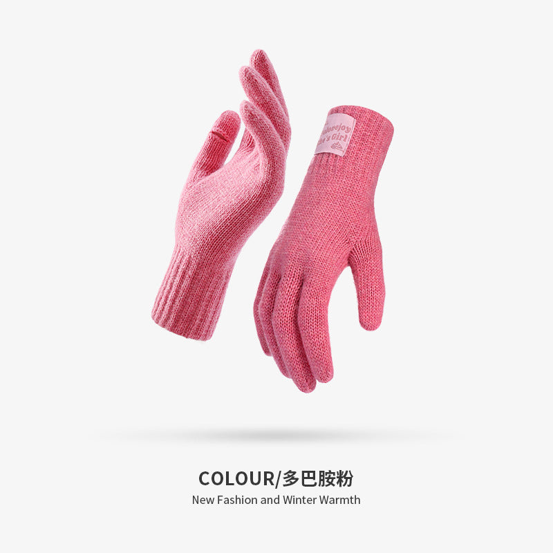 Wholesale Winter Knitted Wool Gloves Windproof and Cold-proof Flip-finger Touch Screen Warm Gloves