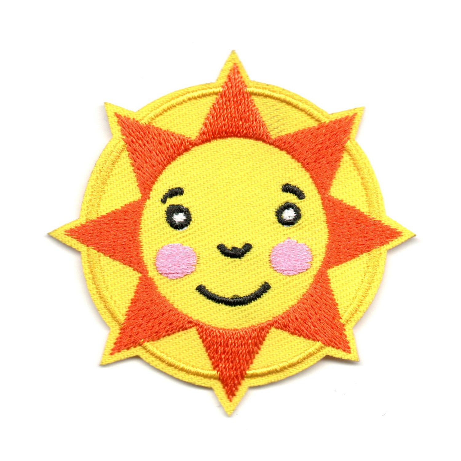 Wholesale Embroidered Patch Applique Trendy Cartoon Sun Flowers Rainbow Star Fruit Sew On Badge For Clothing DIY Craft Gift