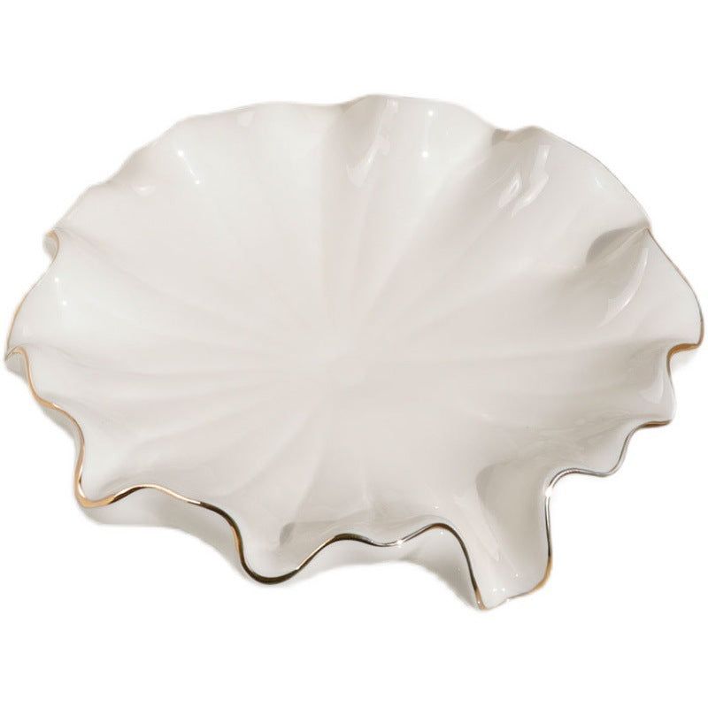 Wholesale Creative Lotus Leaf Soap Ceramic Storage Box