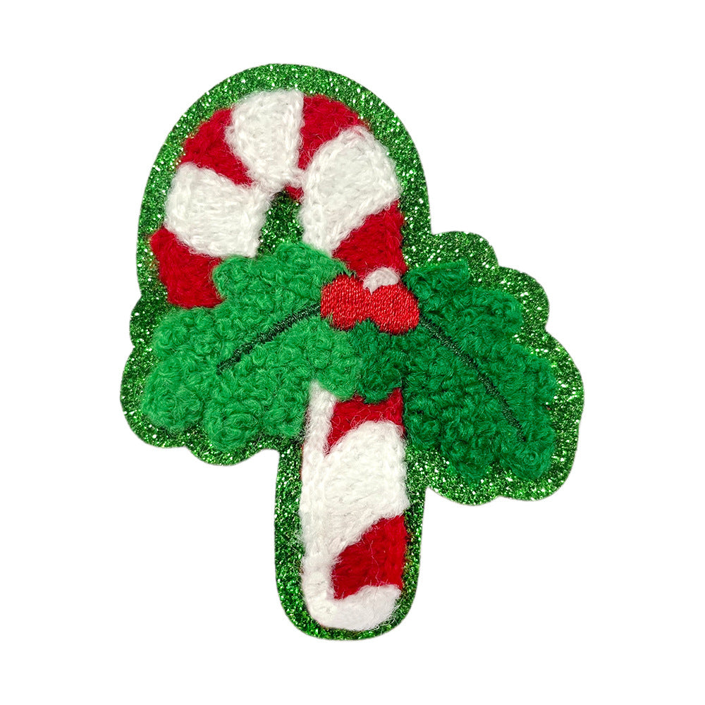Wholesale Christmas Embroidered Patches Santa Snowman Gingerbread Man Tree Applique For Clothing