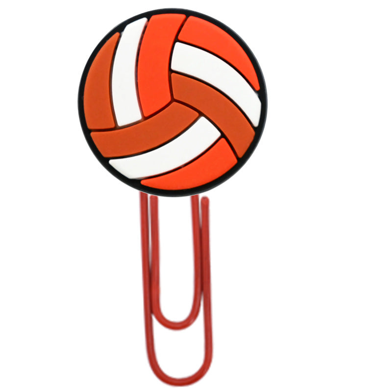 Wholesale Random 50pcs Volleyball sports paper clip Bookmarks