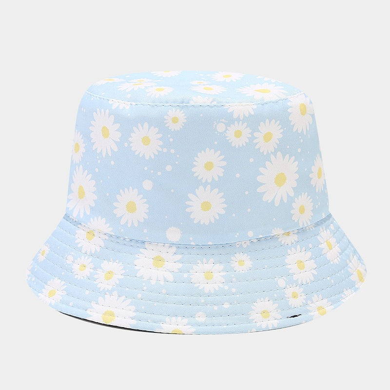 Sombrero de cubo de patrón de flores de poliéster al por mayor