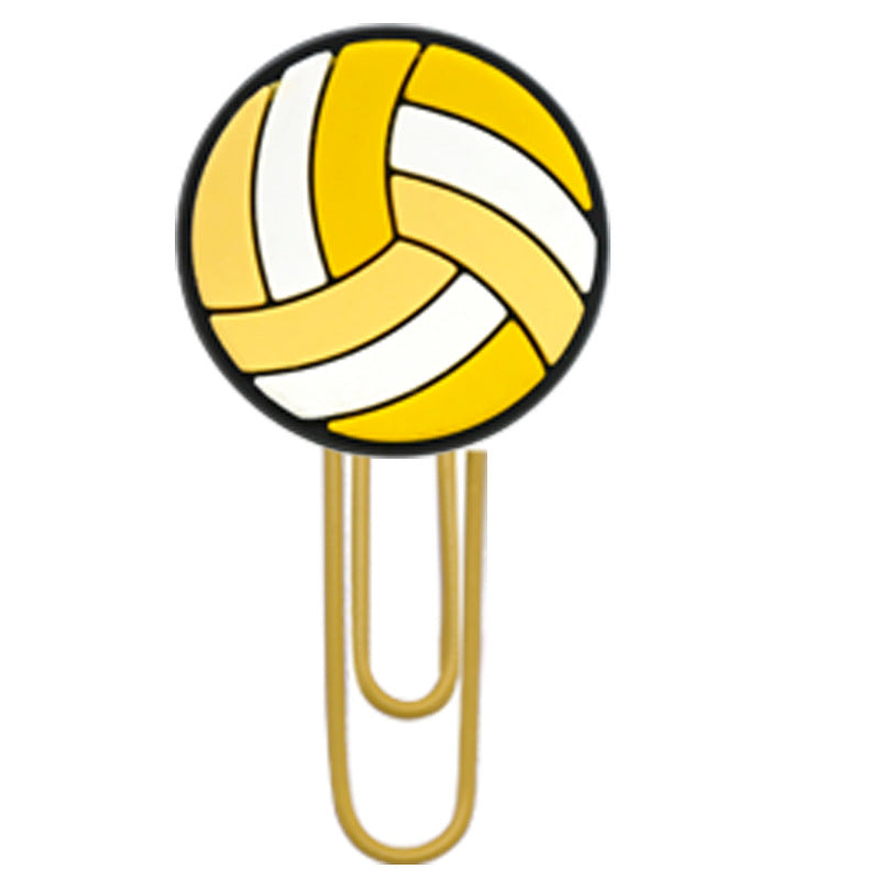 Wholesale Random 50pcs Volleyball sports paper clip Bookmarks