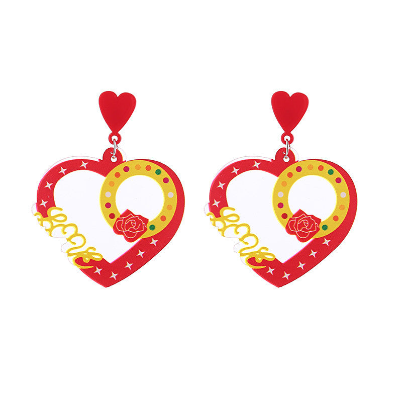 Wholesale Valentine's Day Love Acrylic Earrings