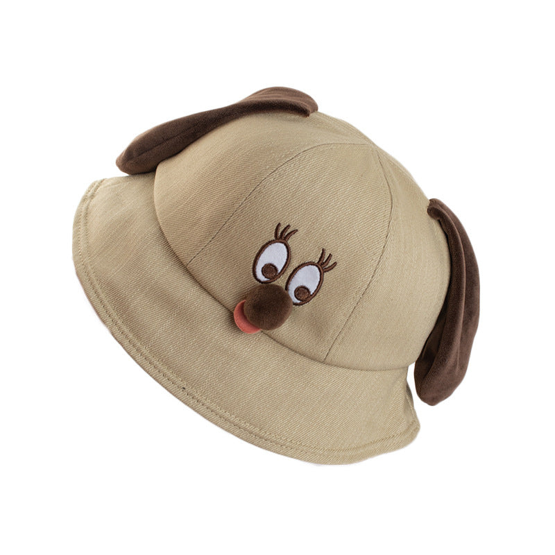 Wholesale Cute and funny big eyelashes puppy fisherman hat