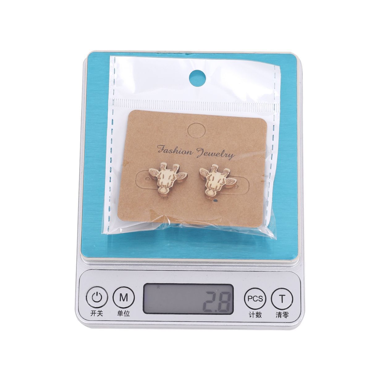 Wholesale Christmas Deer Elk Wood Chip Earrings