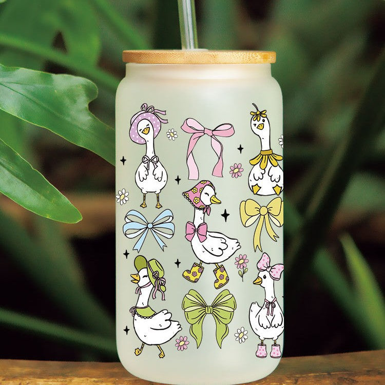 Wholesale Colorful Happy Animals 16oz Cup UV DTF Wraps