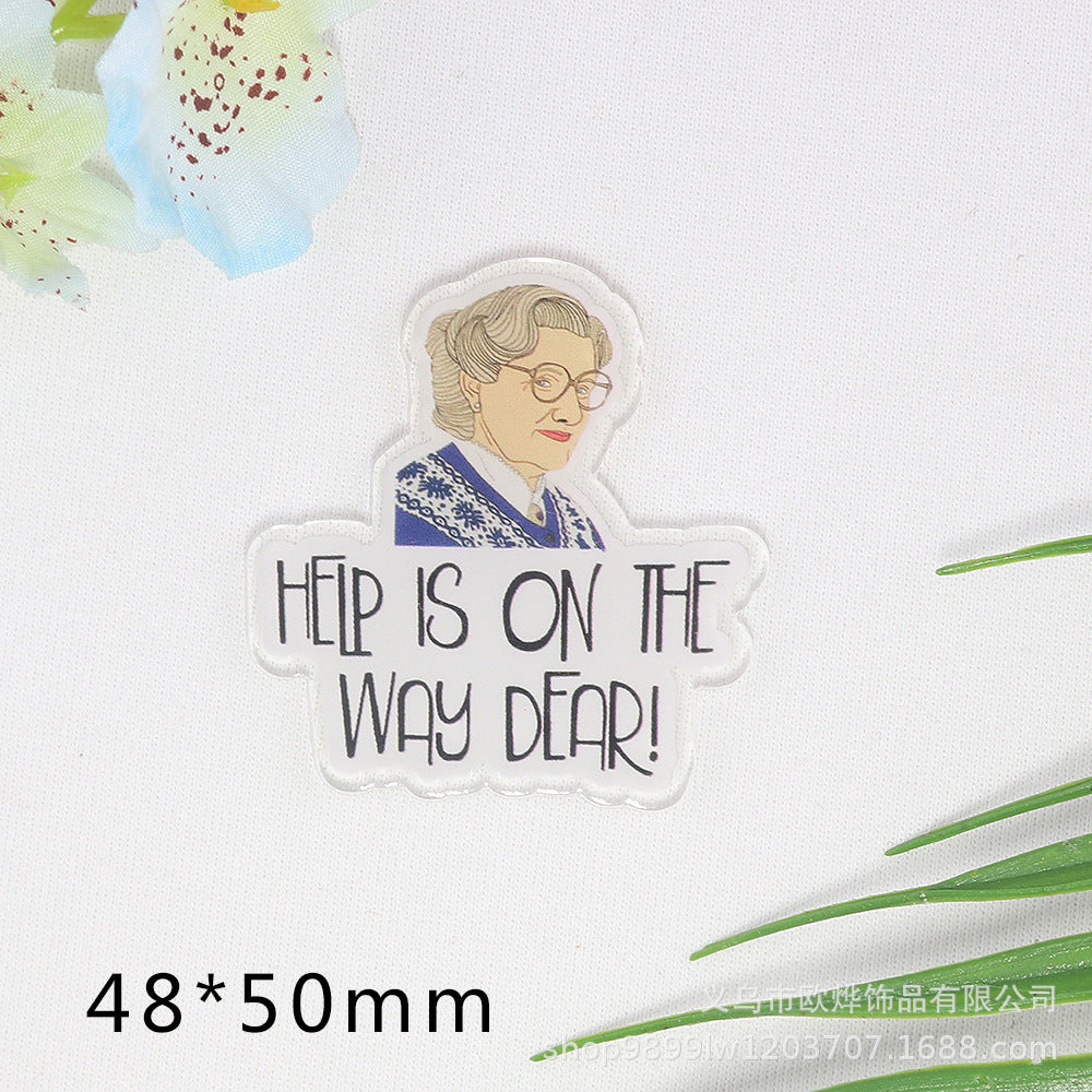Wholesale 10pcs Cute Acrylic DIY Patch Accessories