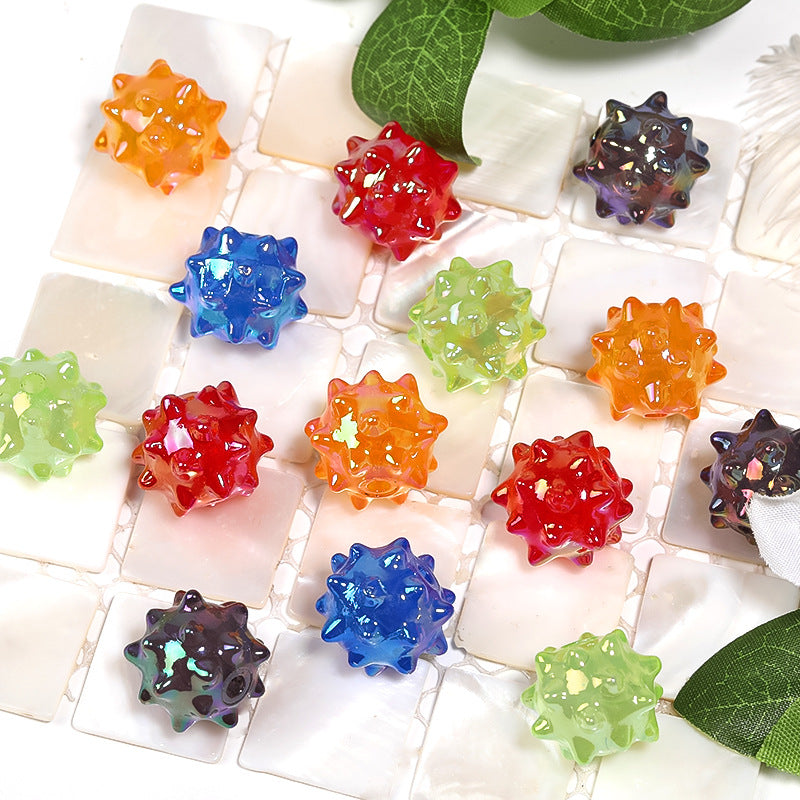 Wholesale Random 100pcs/pack Colored sea urchin ball acrylic beads