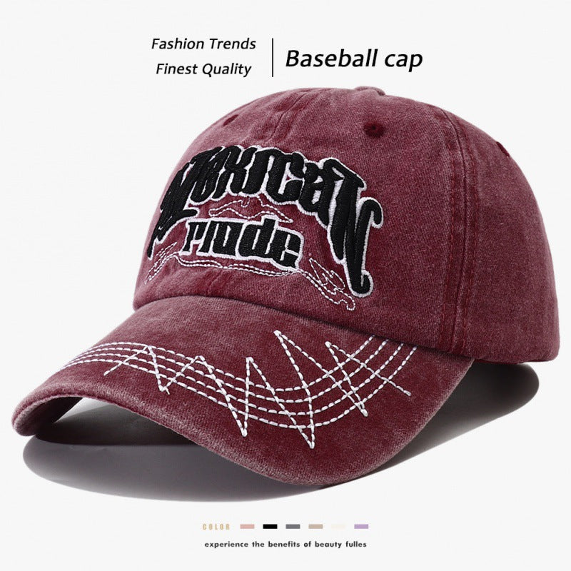 Wholesale Hat Men's Trendy Men's Versatile Retro Washed Old Cap Women's High-end Alphabet Baseball Cap