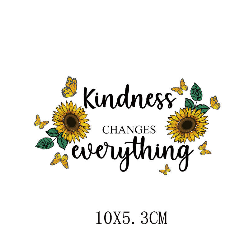 Wholesale 5pcs/pack  Sunflower heat transfer sticker pattern   UV DTF Ready to Press Transfers Wraps