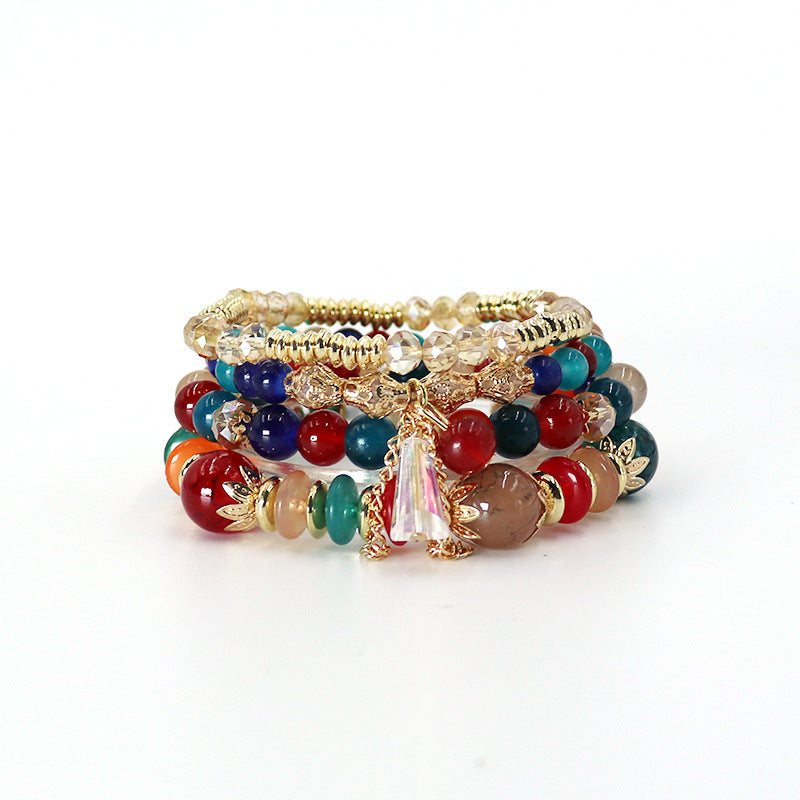 Wholesale Bohemian Multi-layered Crystal Temperament Exotic Fashion Bracelet