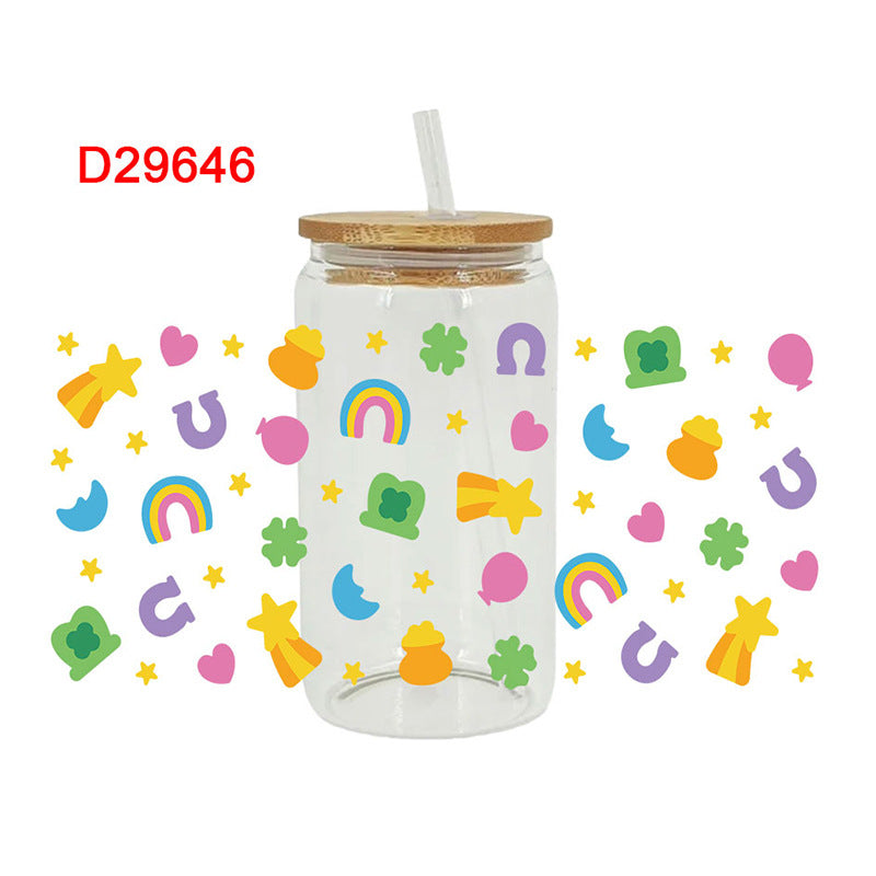 Wholesale Green forest 16oz Cup UV DTF Wraps