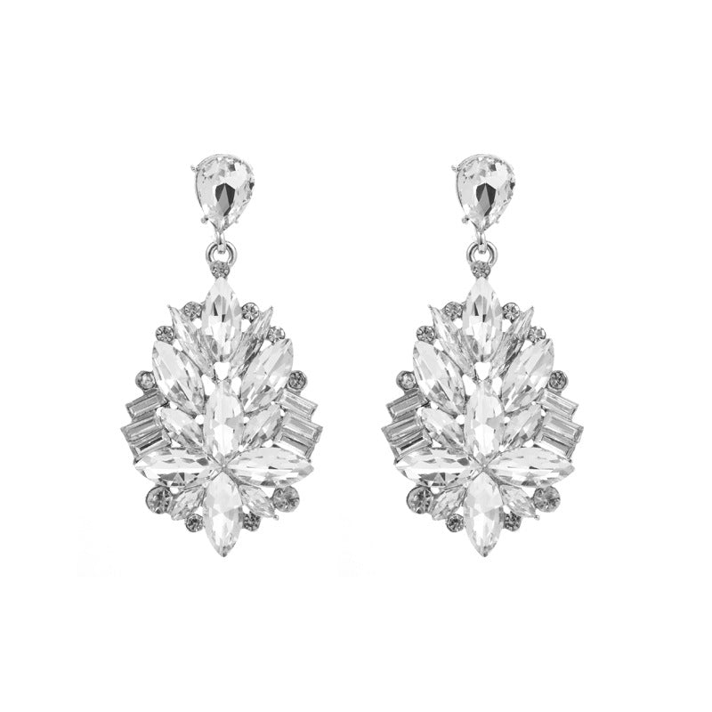 Wholesale Alloy Diamond Retro Style Earrings