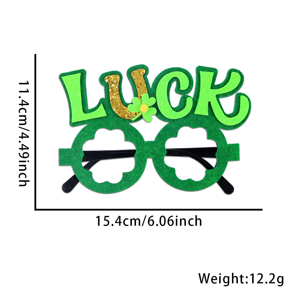 Wholesale St. Patrick's Day Shamrock Gold Green Clover Glasses