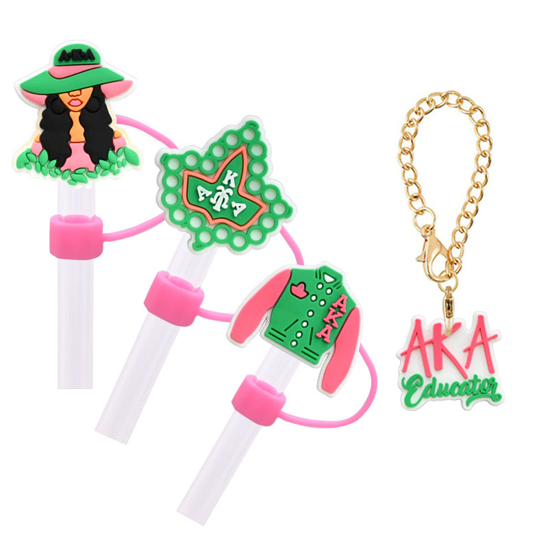 Wholesale Random 100pcs 10MM pink dust plug straw h accessories